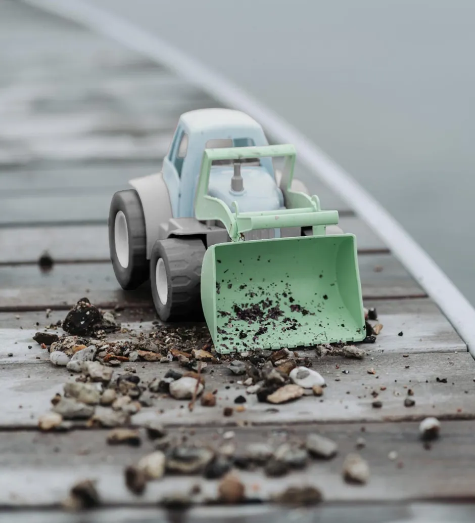 Traktorer|Strandlegetøj*Dantoy BIO Plastic Traktor m. Grab - Blå/Grøn