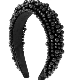Hårpynt*DAY ET Hårbøjle - Pearly Velvet Hair Band - Sort
