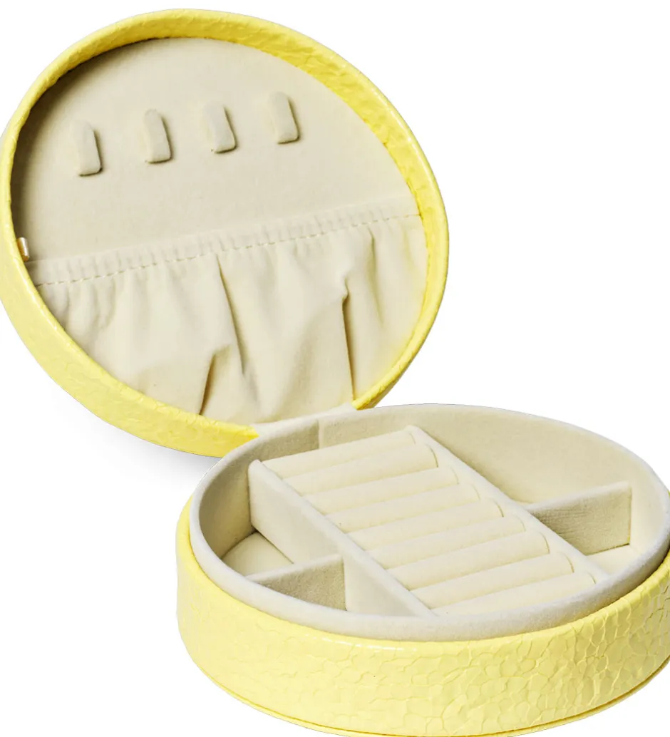 Smykkeskrin|Smykker*DAY ET Smykkeskrin - Jewelry Zip - Crackle Lemon Verbena