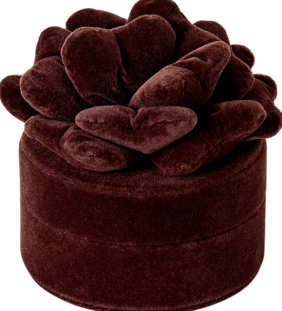 DAY ET Smykkeskrin - Velvet Flower Jewelry Round - Winetasting