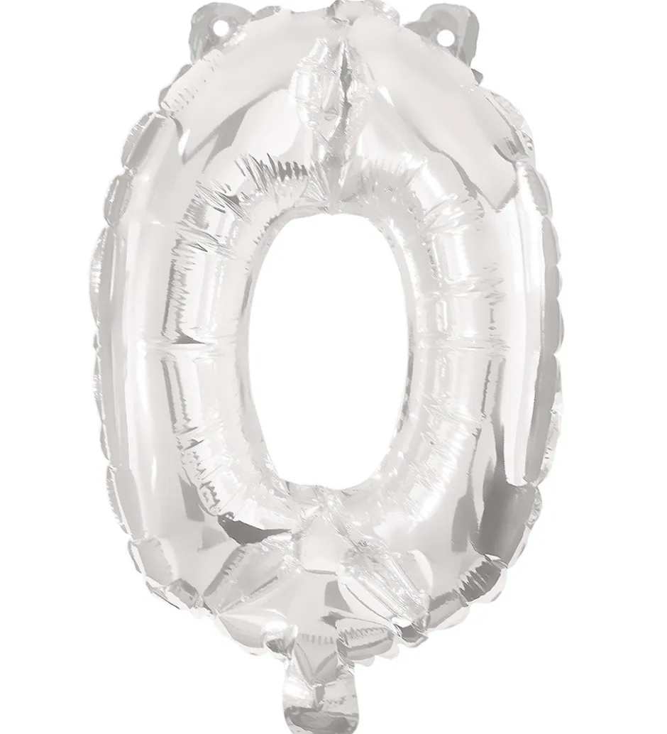 Decorata Party Foileballon - 85 cm - No 0 - Sølv