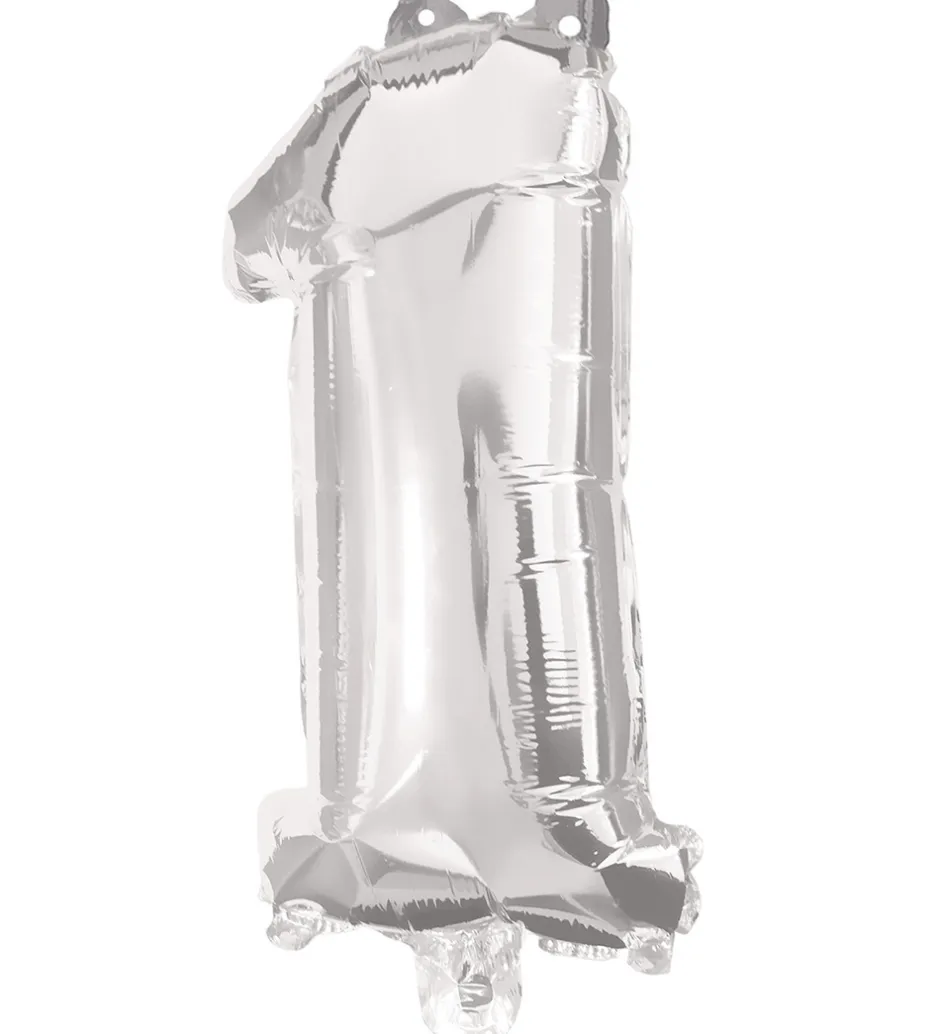 Festartikler*Decorata Party Foileballon - 85 cm - No 1 - Sølv