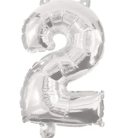 Decorata Party Foileballon - 95 cm - No 2 - Sølv