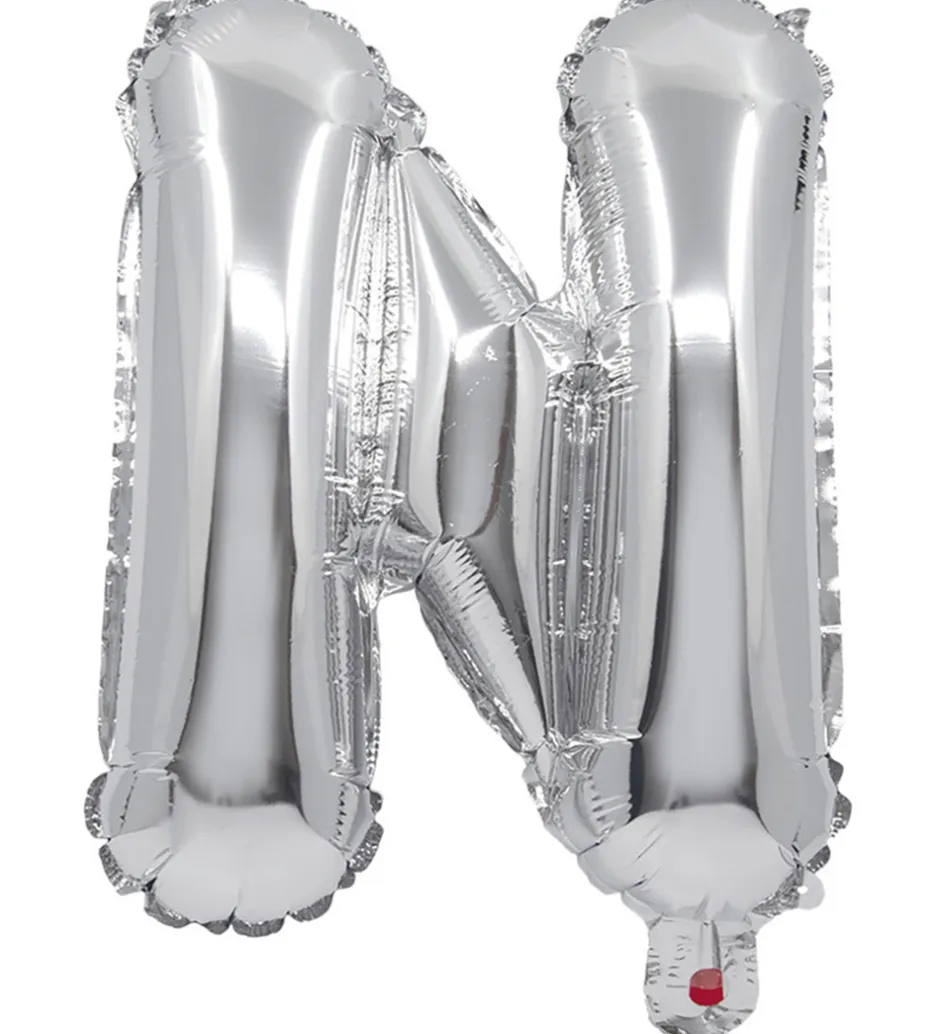 Decorata Party Foileballon - 34 cm - N - Sølv