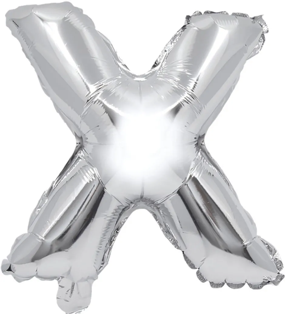 Decorata Party Foileballon - 31 cm - X - Sølv
