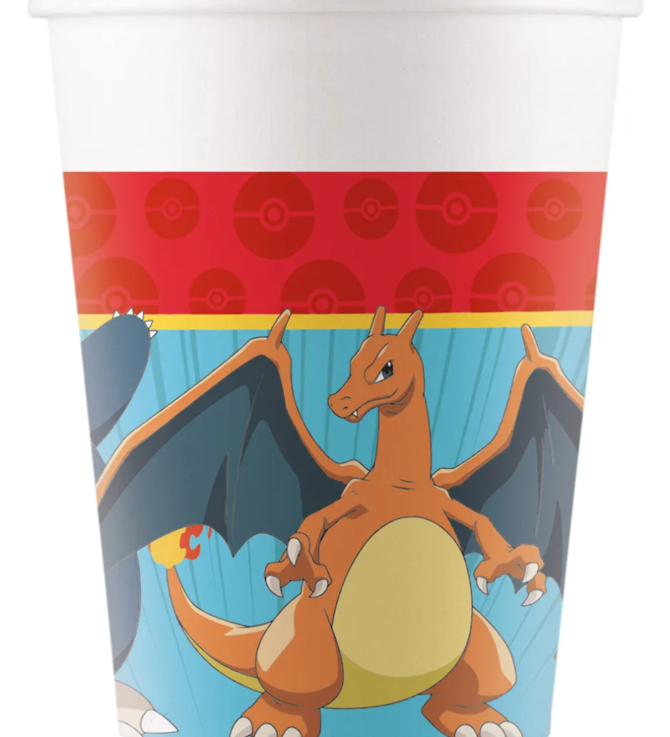 Festartikler*Decorata Party Papkrus - 8-pak - 200 ml - Pokémon