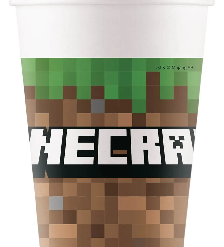 Festartikler*Decorata Party Papkrus - 8-pak - 200 ml - Minecraft