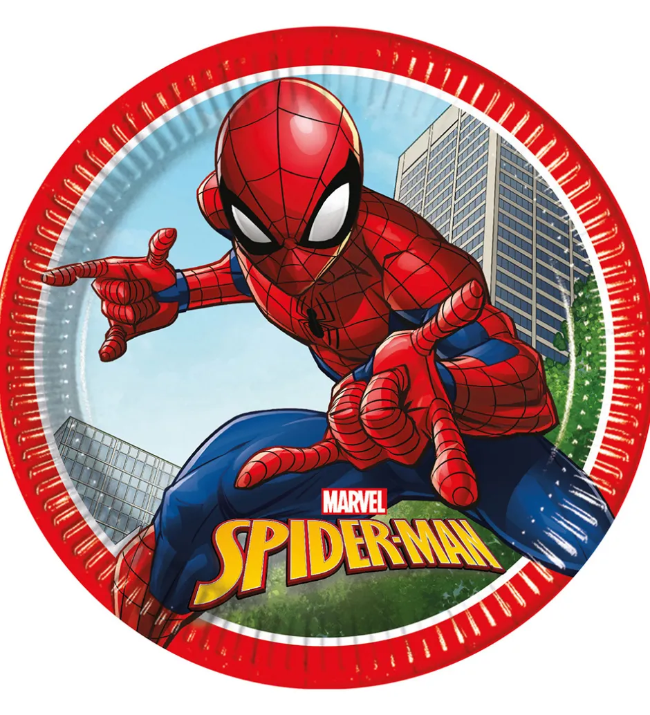 Tallerkener*Decorata Party Paptallerkner - 8-pak - 23 cm - Spider-Man Crime