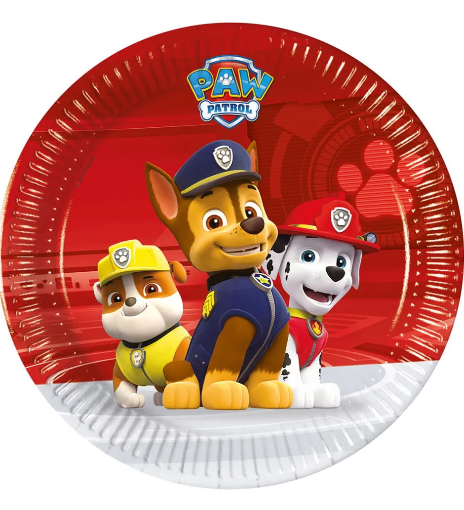 Tallerkener*Decorata Party Paptallerkner - 8-pak - 19,5 cm - Paw Patrol Read