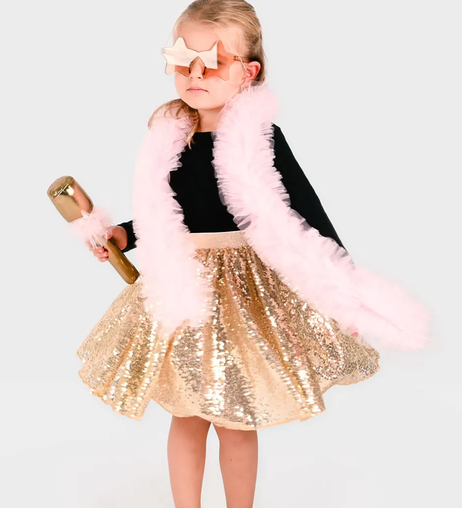 Halloween*Den Goda Fen Udklædning - Tutu Disco Gold Set - Guld