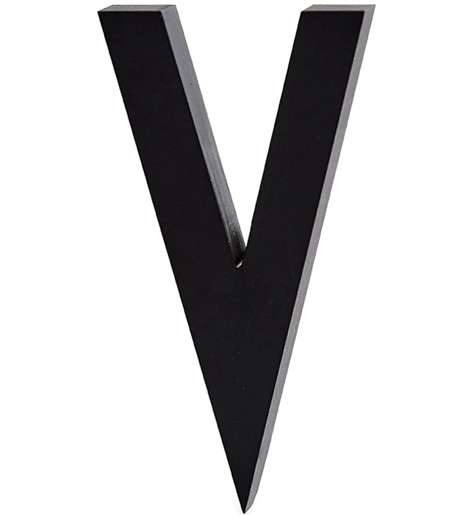 Bogstaver*Design Letters Alubogstav - V - Sort