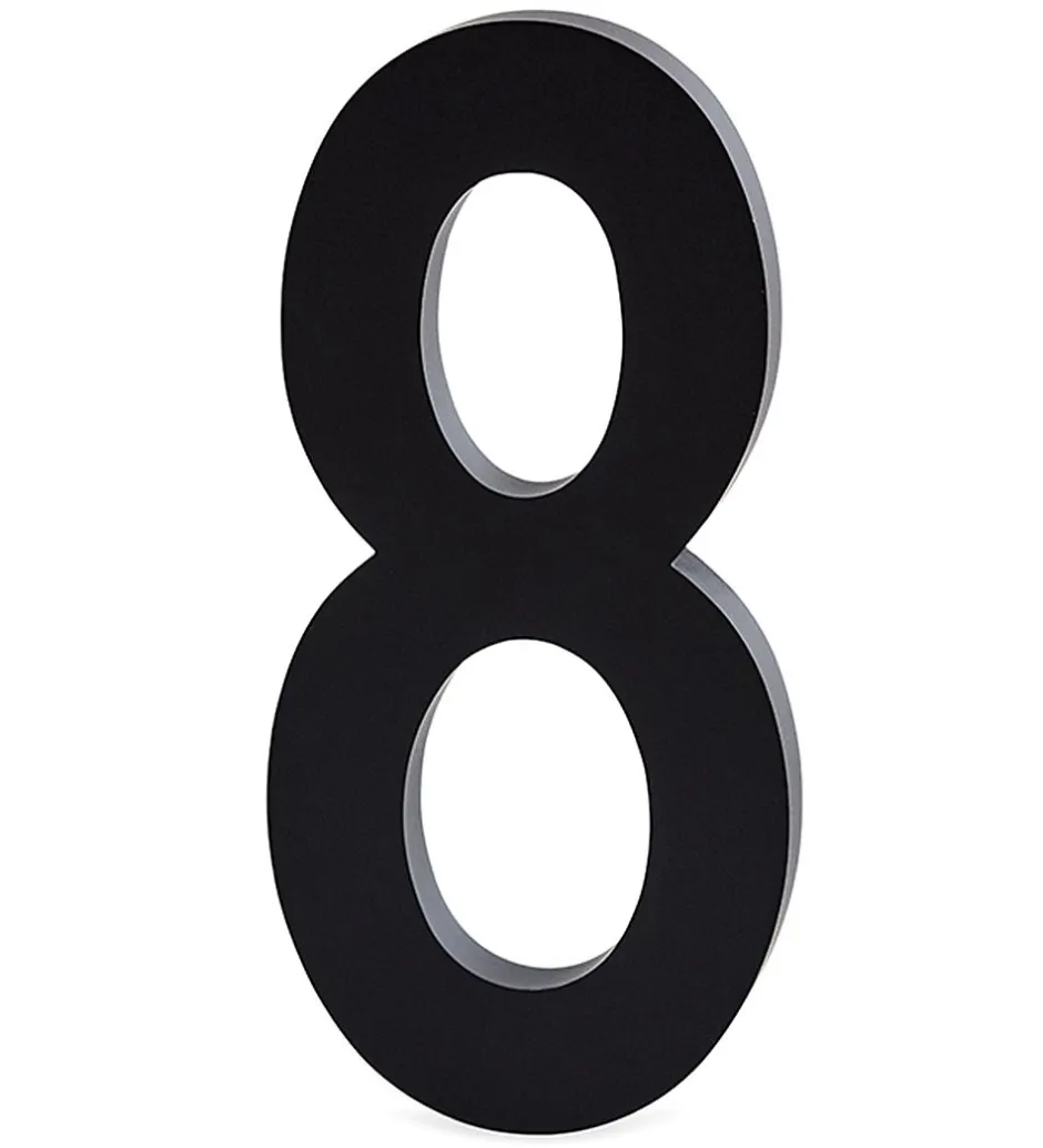 Bogstaver*Design Letters Alutal - 8 - Sort