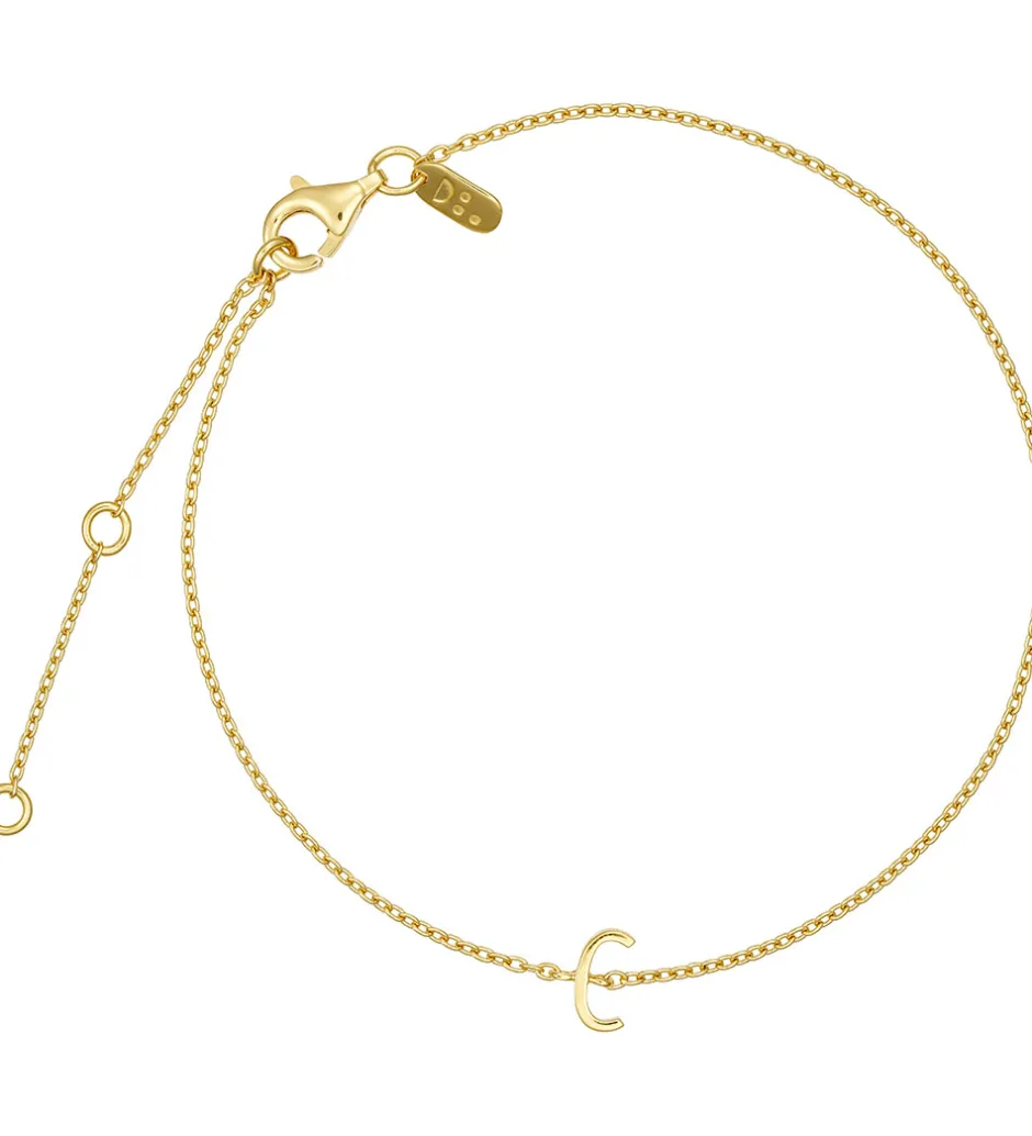 Design Letters Armbånd - C - 18K Guldbelagt