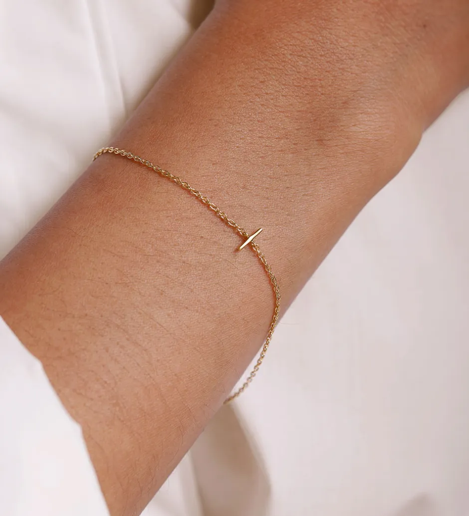 Design Letters Armbånd - I - 18K Guldbelagt