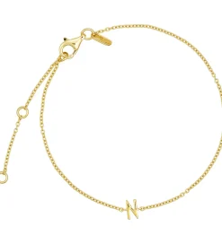 Design Letters Armbånd - N - 18K Guldbelagt