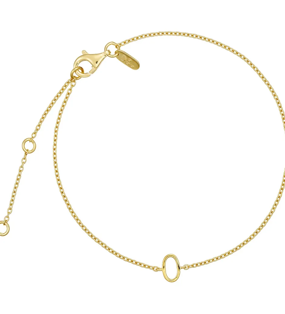 Design Letters Armbånd - O - 18K Guldbelagt
