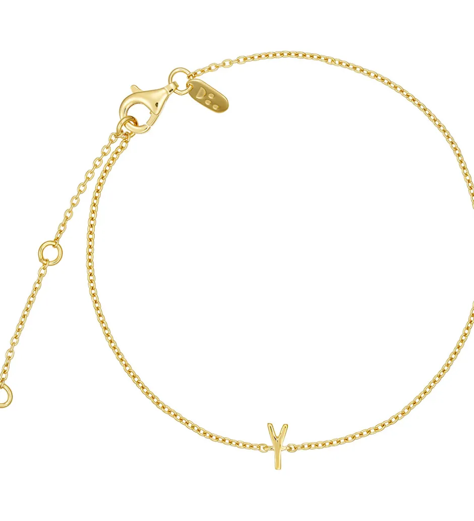 Smykker*Design Letters Armbånd - Y - 18K Guldbelagt