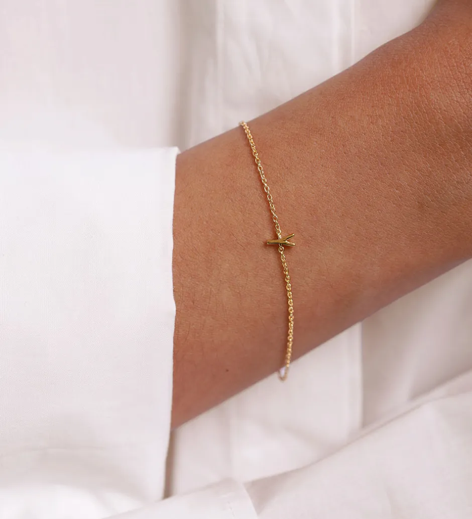 Smykker*Design Letters Armbånd - Y - 18K Guldbelagt