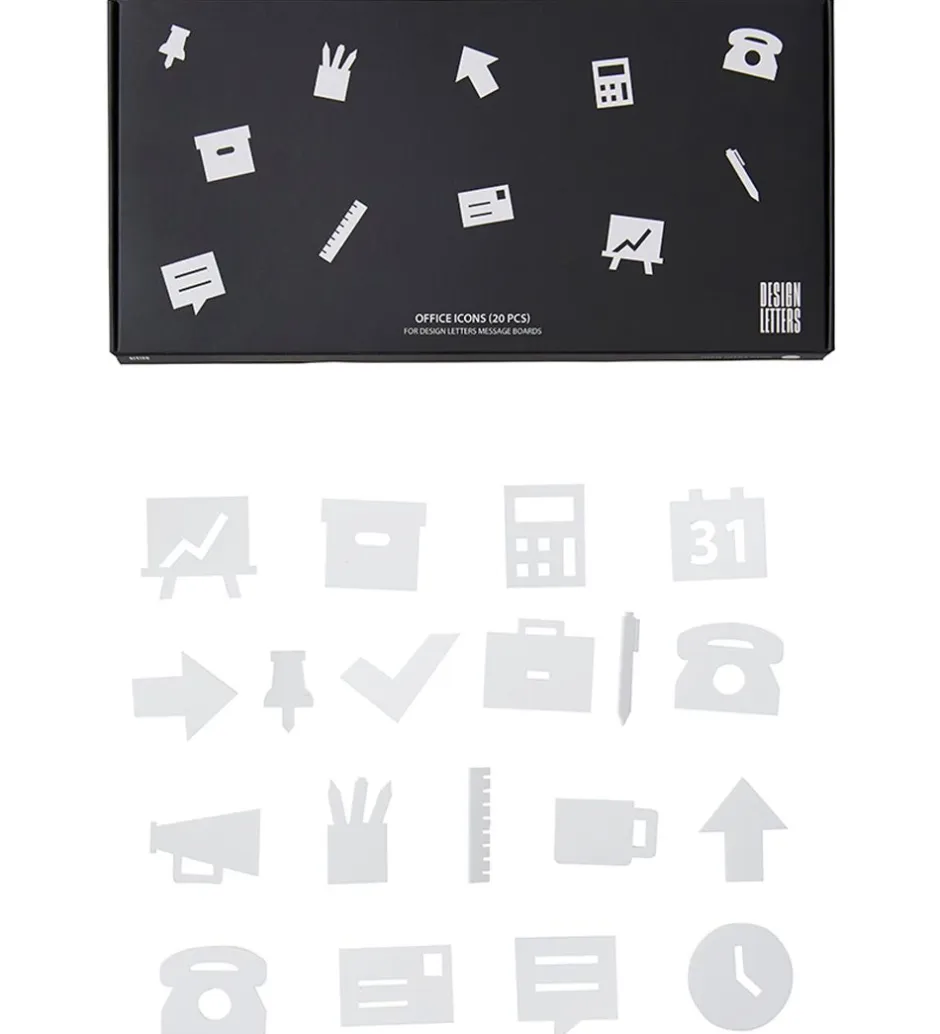 Design Letters Ikoner - Kontor - Hvid