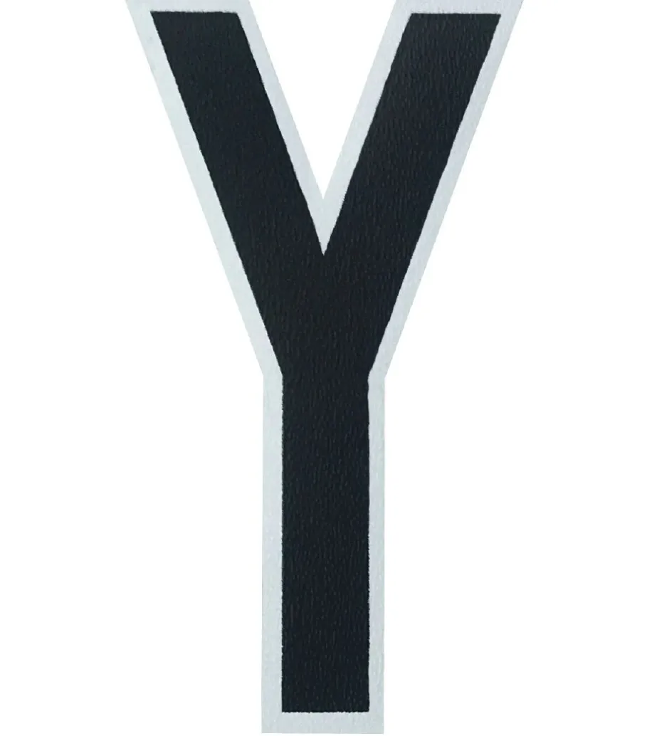 Design Letters Klistermærke - Mobil - Y - 5cm - Black
