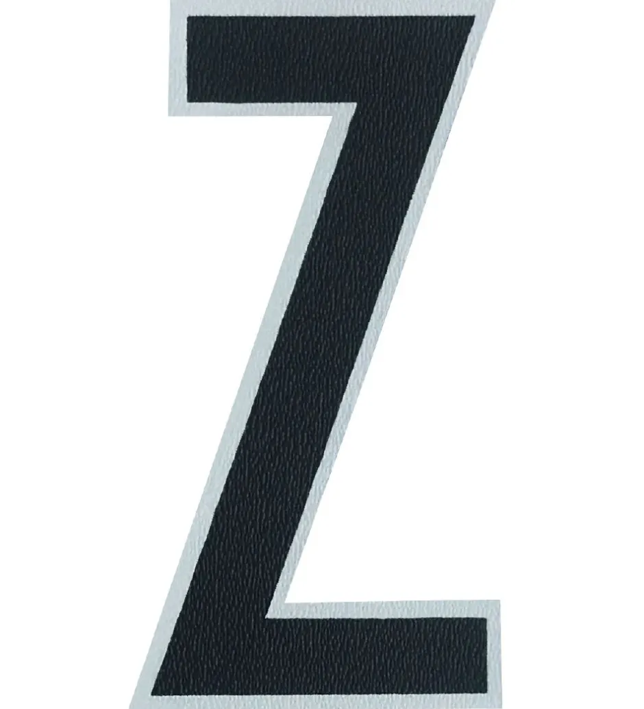 Bogstaver*Design Letters Klistermærke - Mobil - Z - 5cm - Black