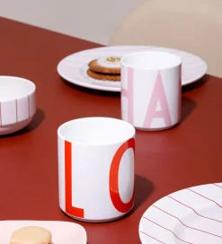 Spisetid|Kop Og Tudekop*Design Letters Kop - XL Vintage ABC - Love - Cherry Tomato