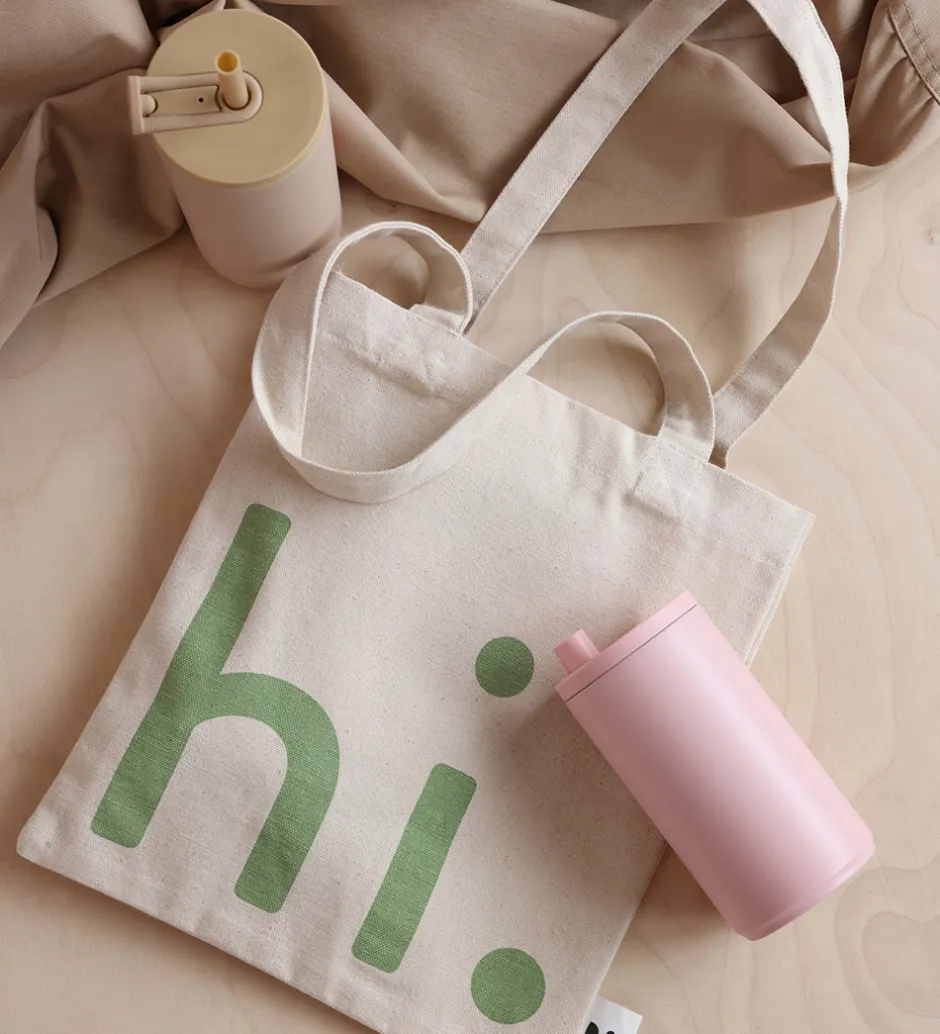 Shoppers*Design Letters Shopper - Lille - Hi - Natur/Grøn