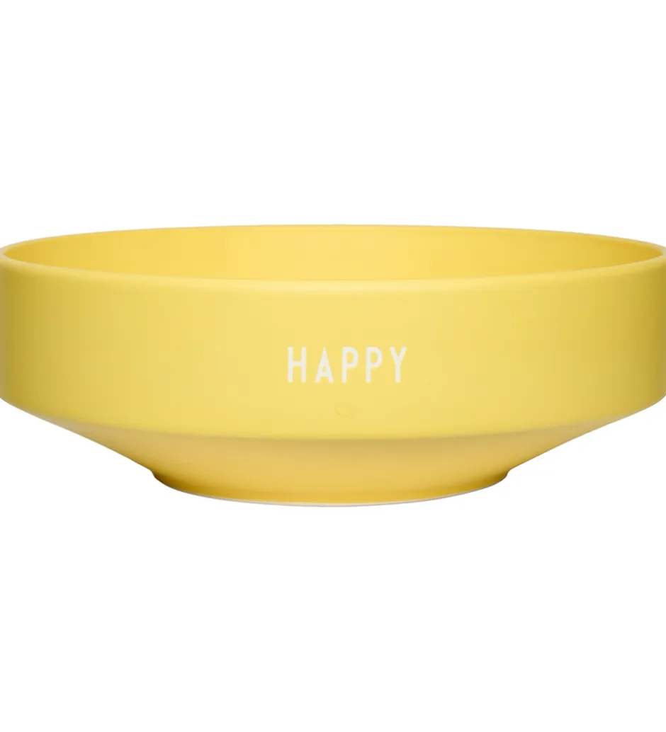 Skåle*Design Letters Skål - Large - Favorite - Happy - Gul