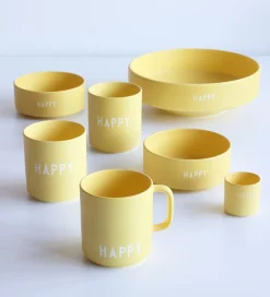 Skåle*Design Letters Skål - Large - Favorite - Happy - Gul