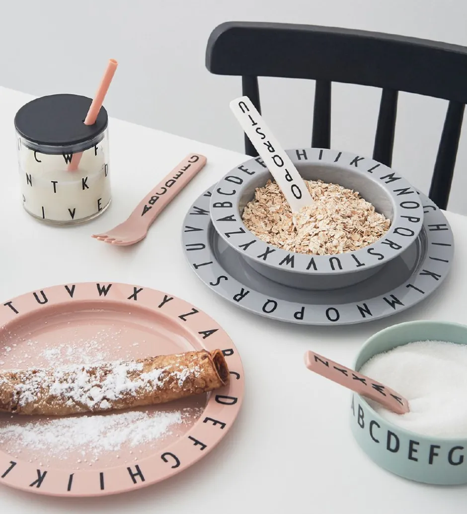 Skåle*Design Letters Skål - Tritan - 15,5 cm - Eat & Learn - Grå