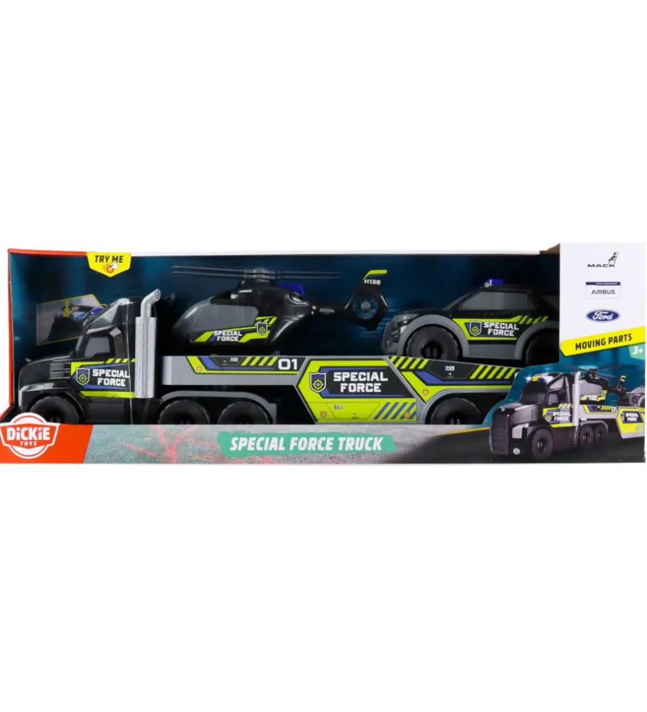 Biler, Tog Og Køretøjer*Dickie Toys Bilsæt - Special Force Truck - Lyd/Lys
