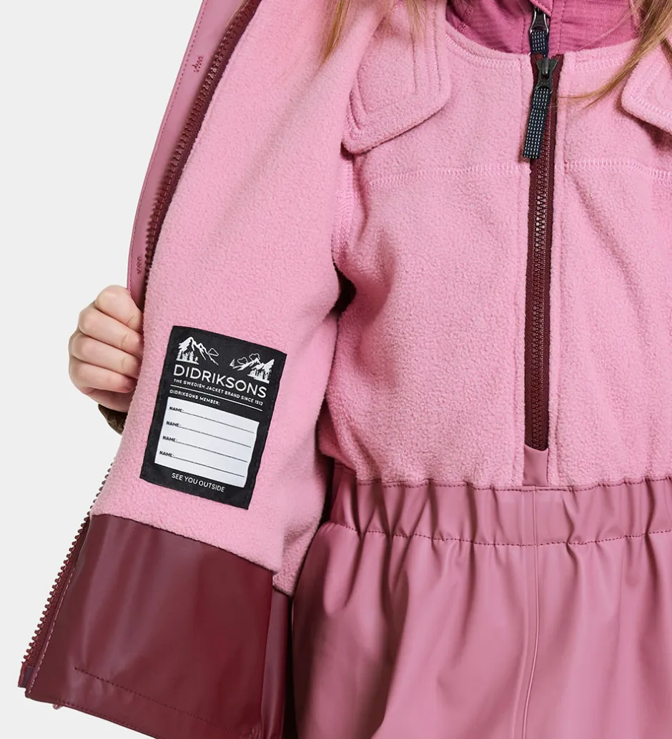 Børn Didriksons Didrikson Regntøj m. Fleece - Boardman - PU - Heather Pink