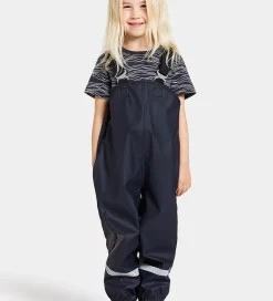 Børn Didriksons Regnbukser m. Seler - PU - Plaskeman - Navy