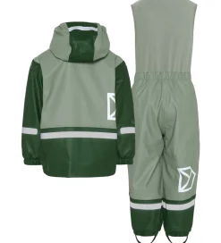 Børn Didriksons Regntøj m. Fleece - PU - Boardman - Light Moss