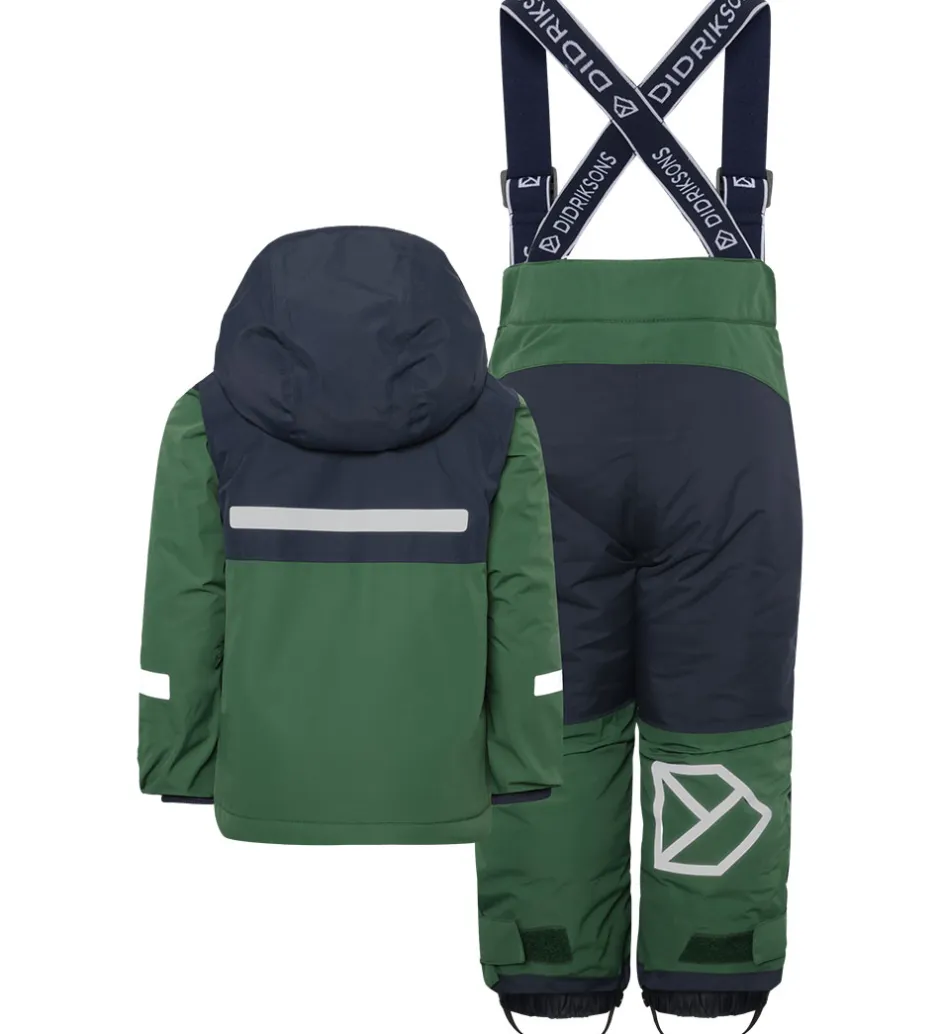 Børn Didriksons Skisæt - Skare - Pine Green