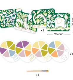 Skriveredskaber*Djeco Farvesæt - Palette Painting - Wild Ones