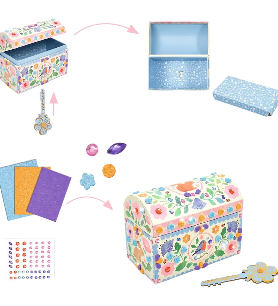 Kreasæt*Djeco Kiste DIY - Mini Boites - Precious Treasure