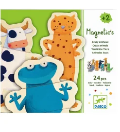 Magnet*Djeco Magneter - 24 stk. - Træ - Crazy