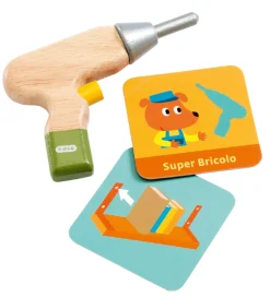 Legeværktøj*Djeco Værktøjskasse - Træ - Super Bricolo - Handyman