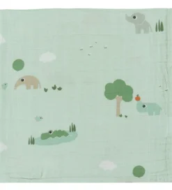 Babysvøb*Done by Deer Babysvøb - Musselin - 120x120 cm - Playground - Blå
