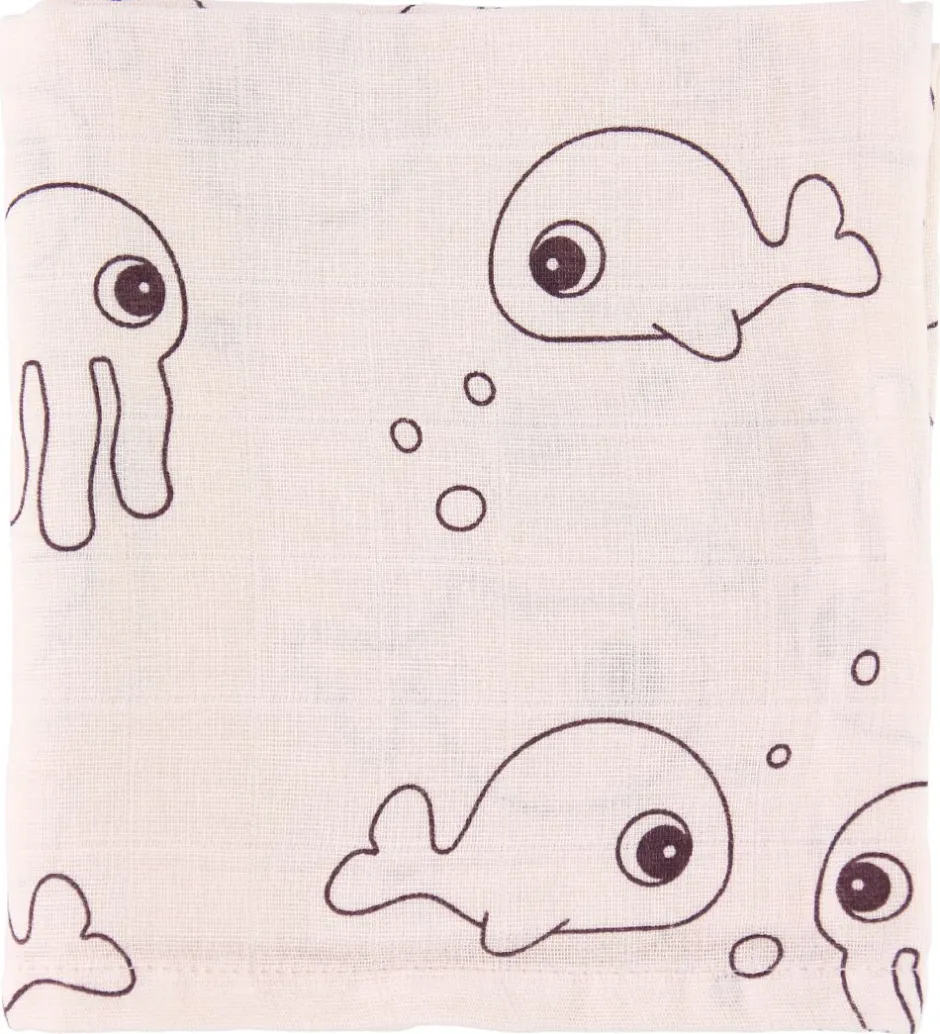 Babysvøb*Done by Deer Babysvøb - 120x120 - 2 stk - Sea Friends - Pudder