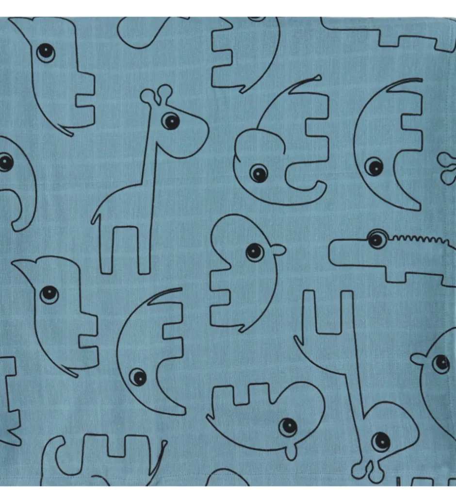 Sovetid|Babysvøb*Done by Deer Babysvøb - 120x120 cm - 2-pak - Contour Blue
