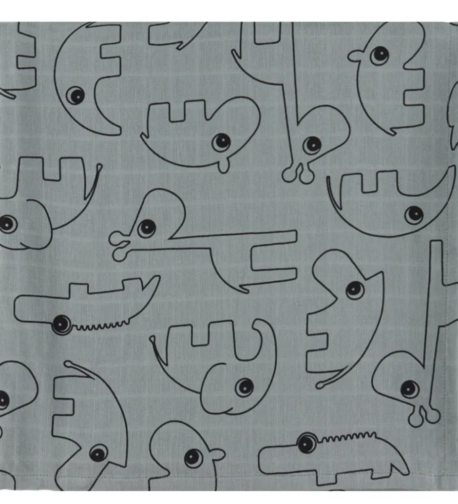 Done by Deer Babysvøb - 120x120 cm - 2-pak - Contour Grey