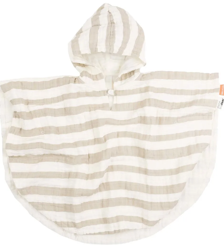 Babyhåndklæde- Og Poncho|Håndklæder*Done by Deer Badeponcho - 68x50 cm - Stripes Sand