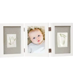 Plakater Og Billeder*Dooky Hånd- og Fodaftryk Sæt - Happy Hands - Triple Ramme