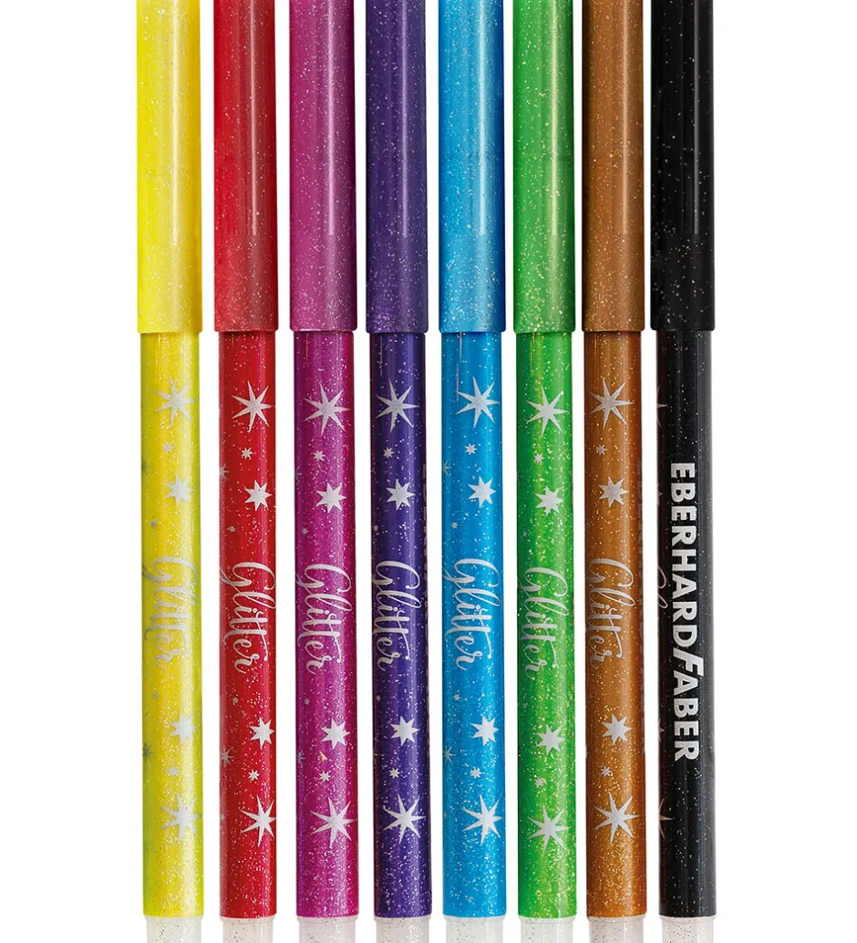 Tuscher Og Farver*Eberhard Faber Tuscher - 8 stk - Glitter