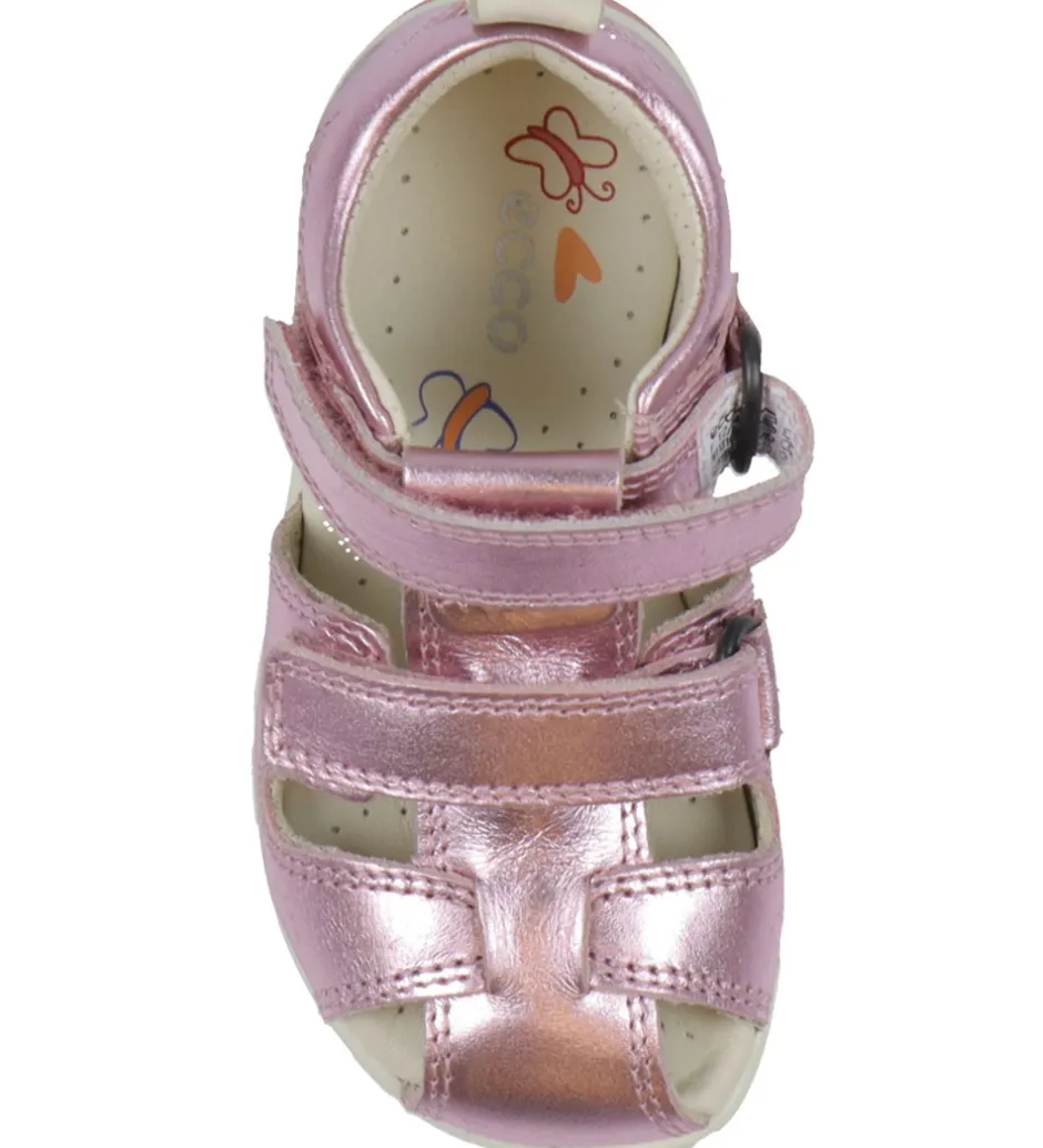 Begyndersko*Ecco Sandaler - Mini Stride Fisherman - Old Rose Metallic