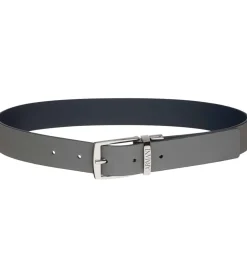 Bælter*Emporio Armani Bælte - Vendbar - Navy/Grå