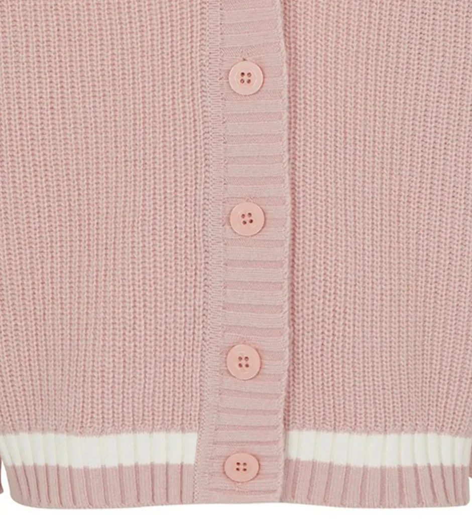 Børn Emporio Armani Cardigan - Strik - Burnished Lilac m. Hvid
