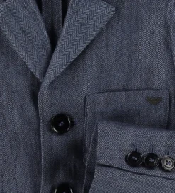 Jakkesæt Og Blazers*Emporio Armani Jakkesæt - Hør - Blåmeleret